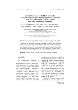 On the Occurrence of the Black Cat Snake, Telescopus nigriceps