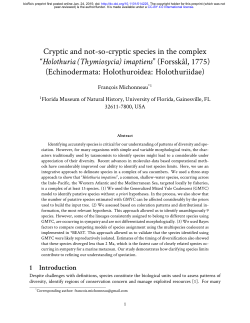 Cryptic and not-so-cryptic species in the complex