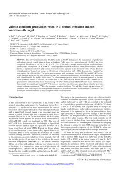 Volatile elements production rates in a proton