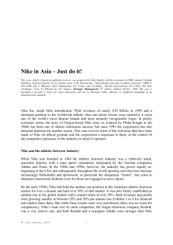 Nike in Asia &ndash; Just do it
