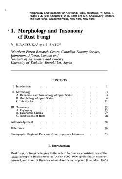1. Morphology and Taxonomy of Rust Fungi