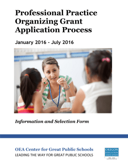Professional Practice Organizing Grant Application Process