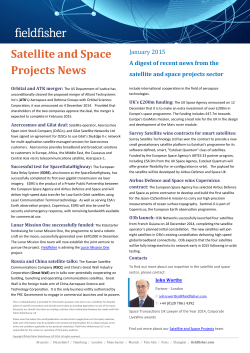 Satellite and Space Projects News