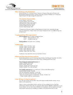 Frankenstein - Lexington Children`s Theatre