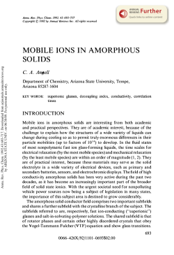 Mobile Ions in Amorphous Solids