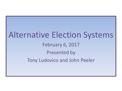 Alternative Election Systems - League of Women Voters of the
