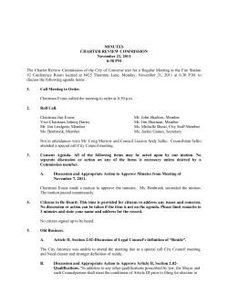 MINUTES CHARTER REVIEW COMMISSION