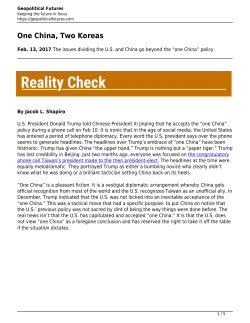 One China, Two Koreas - Geopolitical Futures