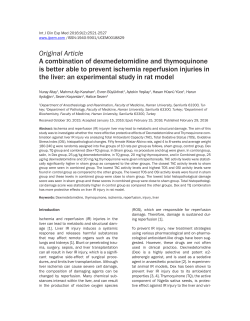 A combination of dexmedetomidine and thymoquinone is better able