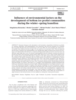 Influence of environmental factors on the development of bottom ice