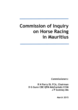 Commission of Inquiry on Horse Racing in Mauritius