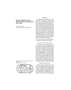 Pioneer Migration to the Western Fringe of Settlement: 1837–1850