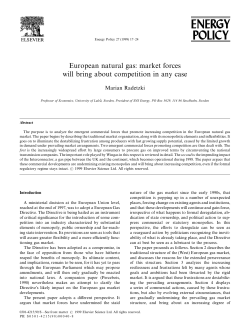 European natural gas: market forces will bring