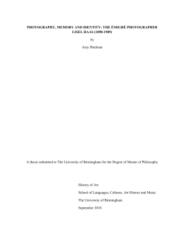 photography, memory and identity: the &eacute;migr&eacute;