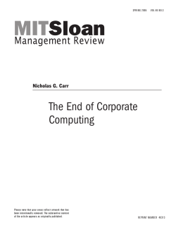 The End of Corporate Computing