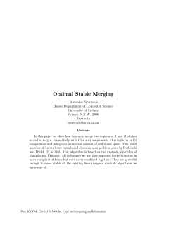 Optimal Stable Merging