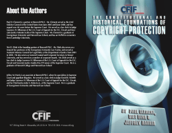 Constitutional and Historical Foundations of Copyright Protection