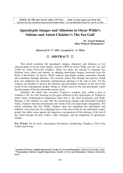 Apocalyptic Images and Allusions in Oscar Wilde`s Salome and