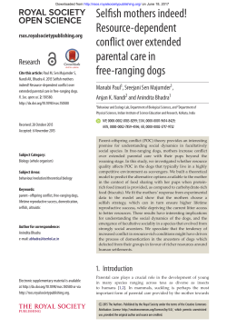 Selfish mothers indeed! Resource-dependent conflict over extended