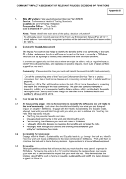 2016 EHTS Food Law Enforcement Service Plan CIA