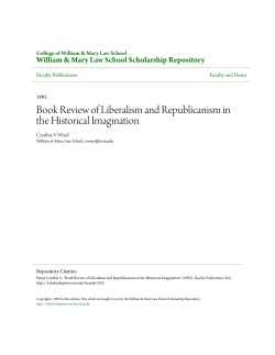 Book Review of Liberalism and Republicanism in the Historical