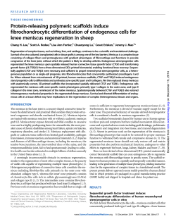 Protein-releasing polymeric scaffolds induce
