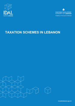 taxation schemes in lebanon - Investment Development Authority of