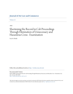 Shortening the Record in Cab Proceedings Through