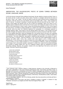 Irene Polimante* AMERISCOPIA: THE KALEIDOSCOPIC