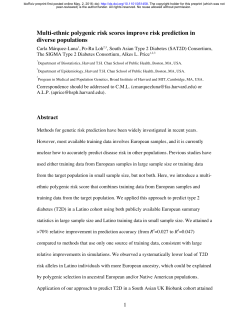 Multi-ethnic polygenic risk scores improve risk prediction in