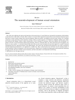 The neurodevelopment of human sexual orientation