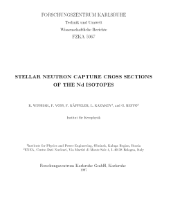 STELLAR NEUTRON CAPTURE CROSS SECTIONS OF THE Nd