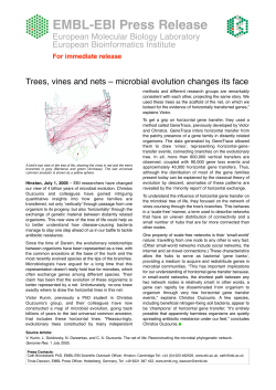 EMBL-EBI Press Release