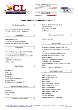 useful expresions for speaking fce