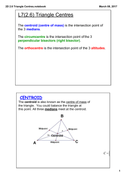 2D 2.6 Triangle Centres.notebook