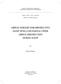 Airway surgery for obstructive sleep apnea and partial upper
