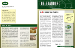 Newsletter - Issue 1 - Riley Palmer Construction Company