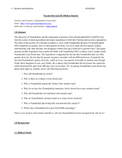 Neanderthal and His Biblical Identity