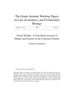 A First-Hand Account of Market and Society on the