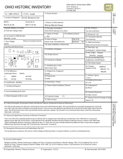 ohio historic inventory - Oberlin Heritage Center