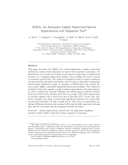 ALISA: An Automatic Lightly Supervised Speech Segmentation and