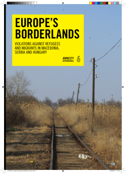 europe`s borderlands - Amnesty International