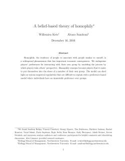 A belief-based theory of homophily