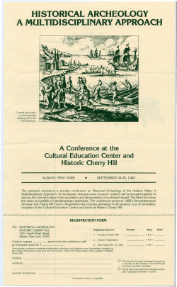 Historical Archeology - New Netherland Institute