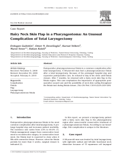 Hairy Neck Skin Flap in a Pharyngostoma: An Unusual Complication