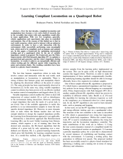 Learning Compliant Locomotion on a Quadruped Robot