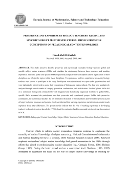 Full Text in PDF - EURASIA Journal of Mathematics, Science and