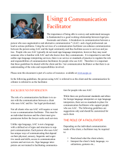 Using a Communication Facilitator