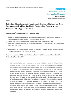 Intestinal Structure and Function of Broiler