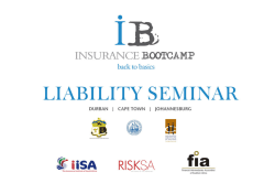 General liabilities, professional indemnity and